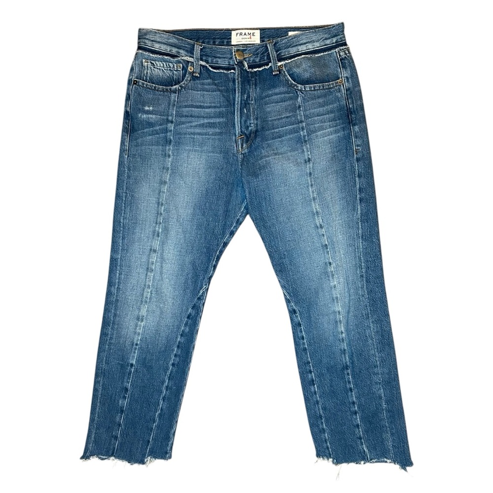 FRAME Medium Wash High Waist Le Original Raw Hem Jeans 29